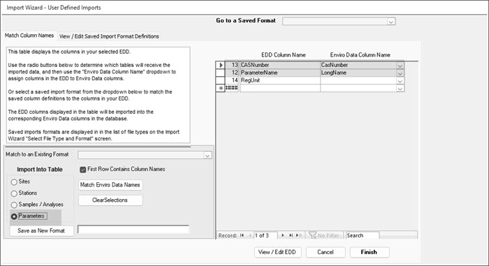 user defined imports form parameters